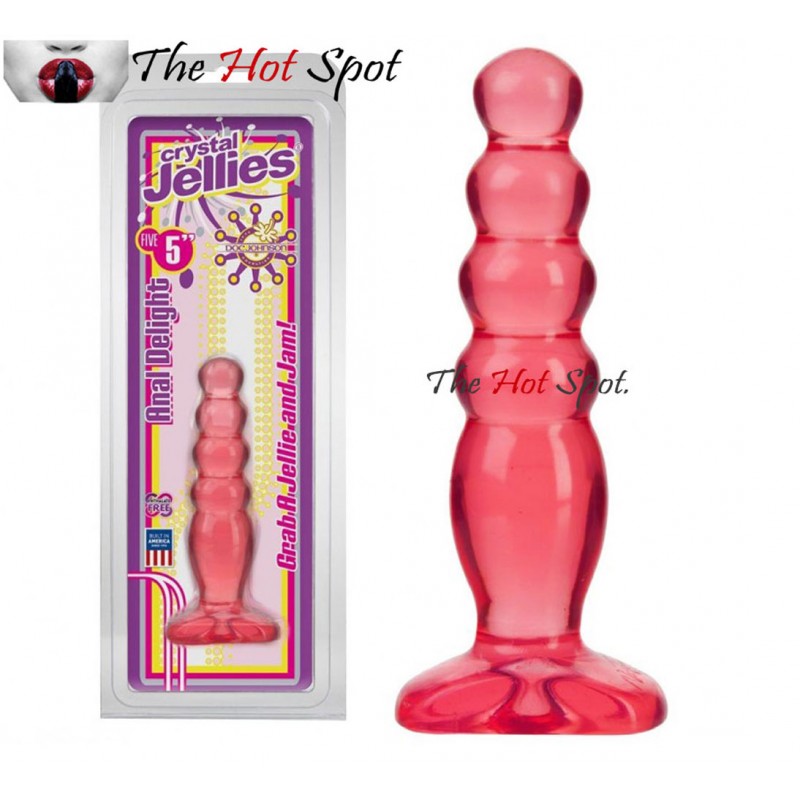 Doc Johnson Crystal Jellies Anal Delight Butt Plug 5 Inch - Pink